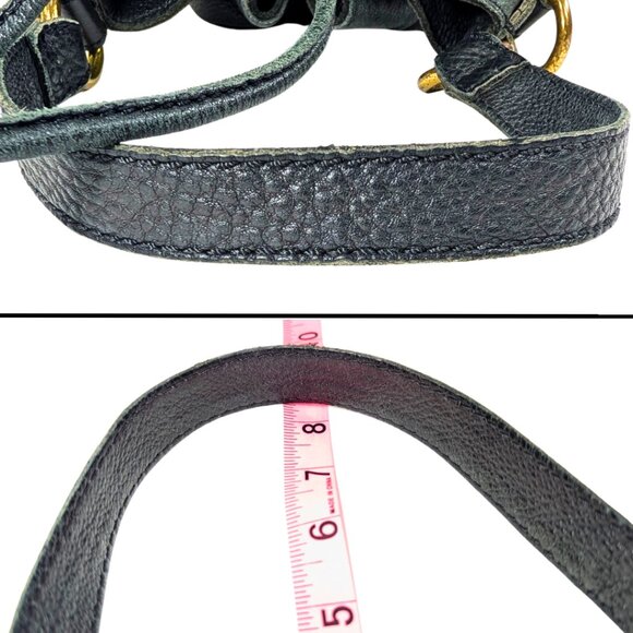 Fossil Vickery Black Leather Drawstring Bucket Shoulder Bag Boho Purse - Picture 7 of 9